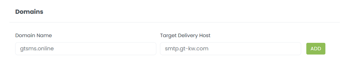 Add Domain