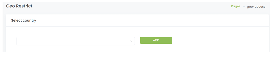 Geo Restrict Page