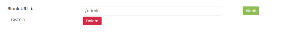 After blocking the URL